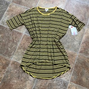 Yellow & Black Lularoe Irma Top S NWT